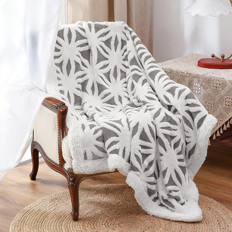 LOMAO Sherpa Fleece Blanket Fuzzy Soft Throw Blanket Dual Sided Blanket for Couch Sofa Bed(Grey,40